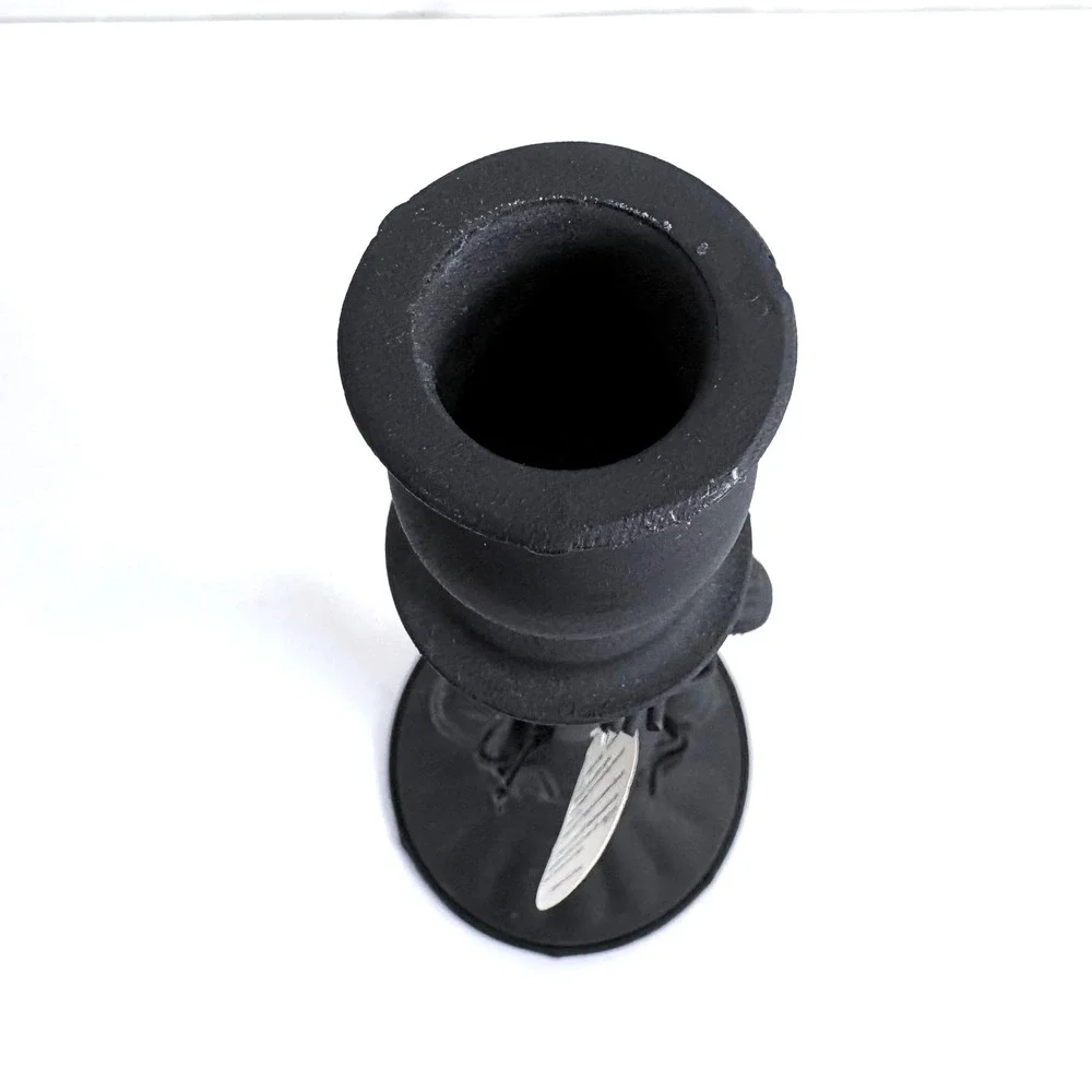 Anthropologie Candlestick Holder Black Spider Insect Halloween‎ Gothic Decor NEW